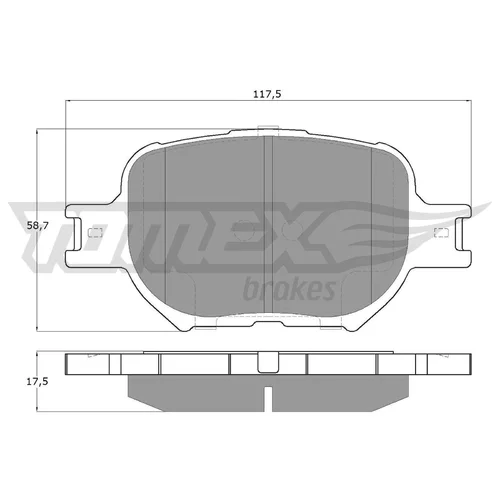 Sada brzdových platničiek kotúčovej brzdy TOMEX Brakes TX 15-62