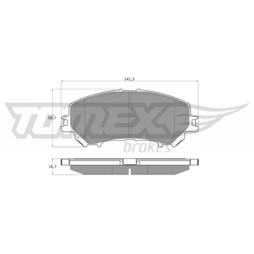 Sada brzdových platničiek kotúčovej brzdy TOMEX Brakes TX 15-971