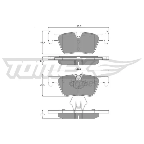 Sada brzdových platničiek kotúčovej brzdy TOMEX Brakes TX 16-86