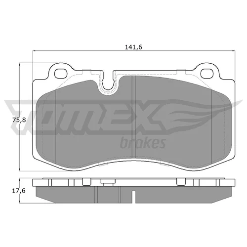 Sada brzdových platničiek kotúčovej brzdy TOMEX Brakes TX 16-87