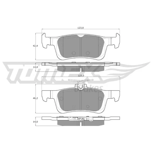 Sada brzdových platničiek kotúčovej brzdy TOMEX Brakes TX 17-021