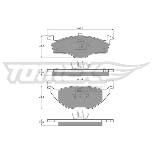 Sada brzdových platničiek kotúčovej brzdy TOMEX Brakes TX 17-10