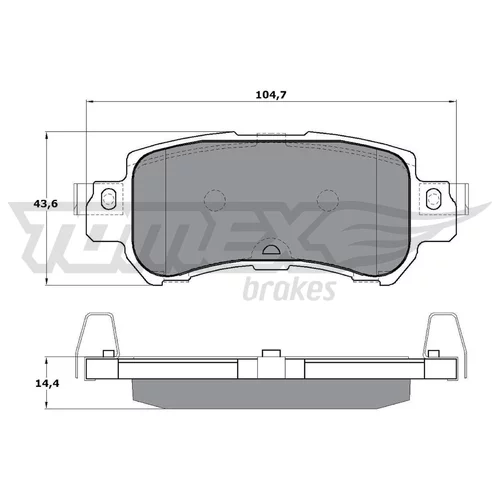 Sada brzdových platničiek kotúčovej brzdy TOMEX Brakes TX 17-26