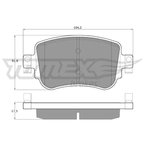 Sada brzdových platničiek kotúčovej brzdy TOMEX Brakes TX 17-32