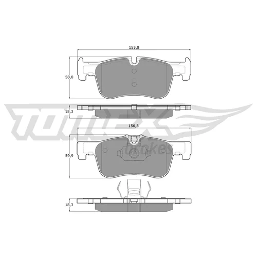 Sada brzdových platničiek kotúčovej brzdy TOMEX Brakes TX 18-46