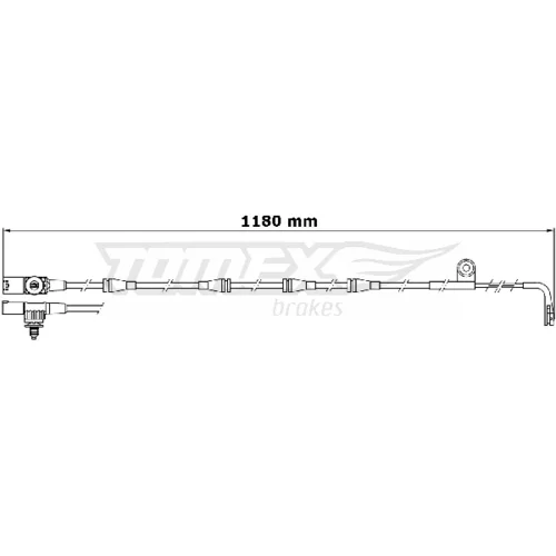 Výstražný kontakt opotrebenia brzdového obloženia TOMEX Brakes TX 31-33
