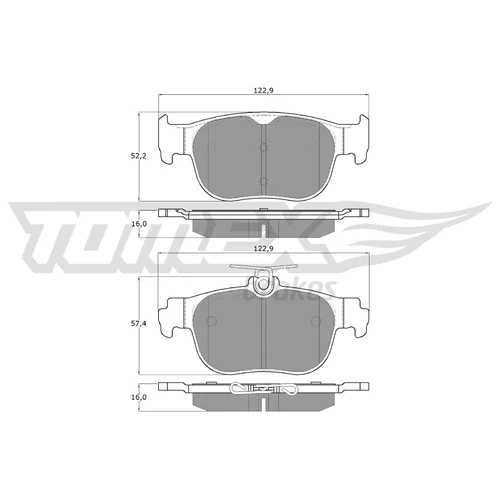 Sada brzdových platničiek kotúčovej brzdy TOMEX Brakes TX 60-11