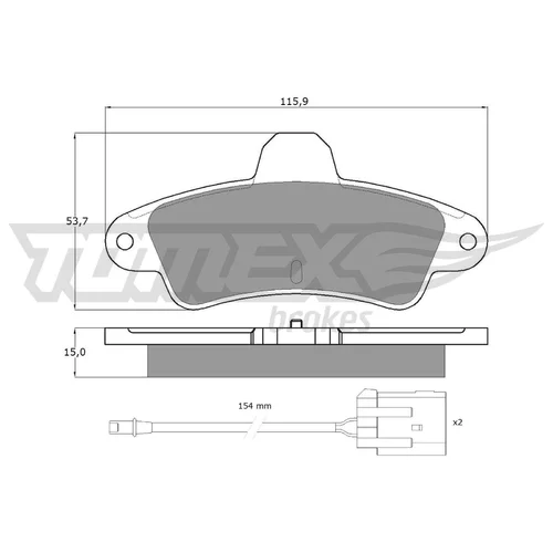 Sada brzdových platničiek kotúčovej brzdy TOMEX Brakes TX 11-201