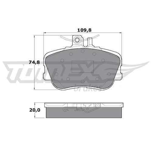 Sada brzdových platničiek kotúčovej brzdy TOMEX Brakes TX 11-46