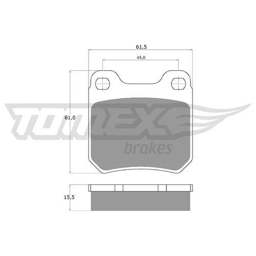 Sada brzdových platničiek kotúčovej brzdy TOMEX Brakes TX 11-60