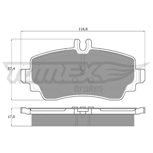 Sada brzdových platničiek kotúčovej brzdy TOMEX Brakes TX 12-75