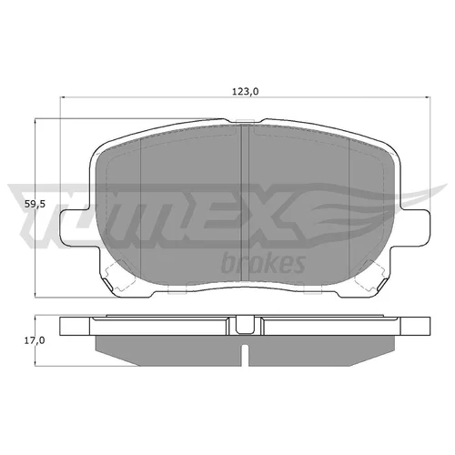 Sada brzdových platničiek kotúčovej brzdy TOMEX Brakes TX 13-67