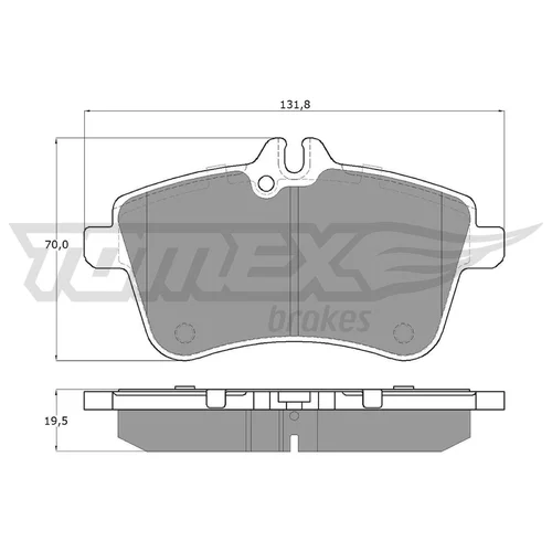 Sada brzdových platničiek kotúčovej brzdy TOMEX Brakes TX 14-55