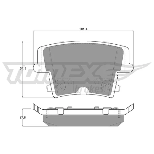 Sada brzdových platničiek kotúčovej brzdy TOMEX Brakes TX 15-72