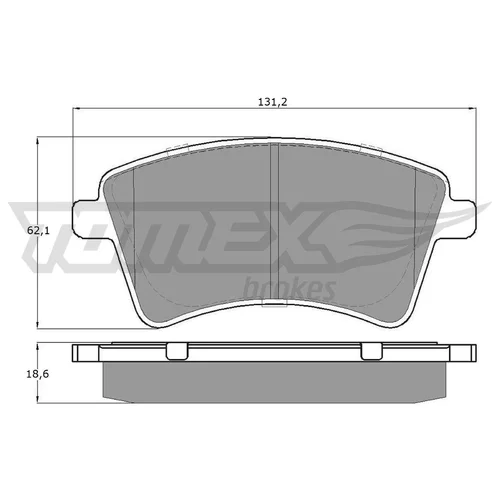 Sada brzdových platničiek kotúčovej brzdy TOMEX Brakes TX 15-84