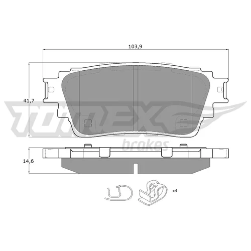 Sada brzdových platničiek kotúčovej brzdy TOMEX Brakes TX 15-98