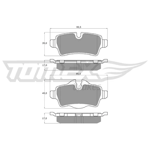 Sada brzdových platničiek kotúčovej brzdy TOMEX Brakes TX 16-05