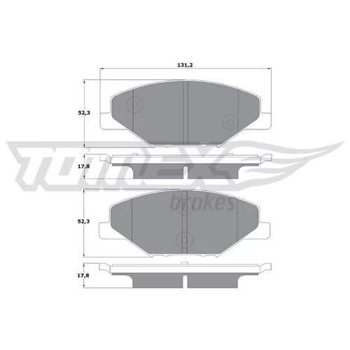 Sada brzdových platničiek kotúčovej brzdy TOMEX Brakes TX 16-98