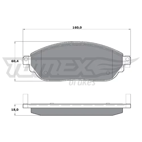 Sada brzdových platničiek kotúčovej brzdy TOMEX Brakes TX 17-04