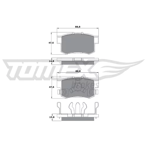 Sada brzdových platničiek kotúčovej brzdy TOMEX Brakes TX 17-53