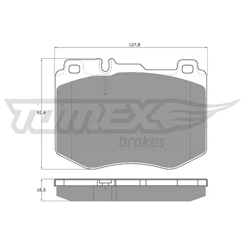 Sada brzdových platničiek kotúčovej brzdy TOMEX Brakes TX 18-52