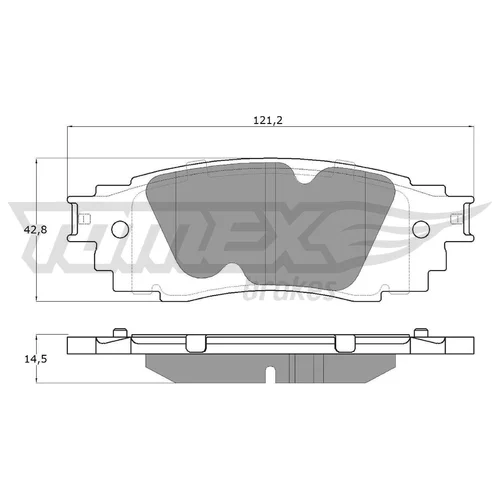 Sada brzdových platničiek kotúčovej brzdy TOMEX Brakes TX 18-98