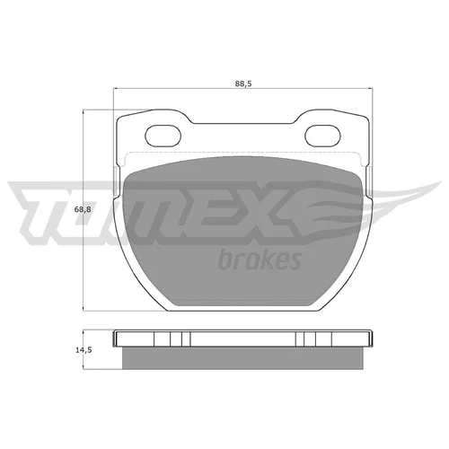 Sada brzdových platničiek kotúčovej brzdy TOMEX Brakes TX 19-24