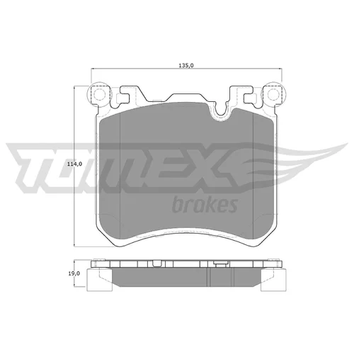 Sada brzdových platničiek kotúčovej brzdy TOMEX Brakes TX 19-46