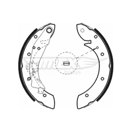 Sada brzdových čeľustí TOMEX Brakes TX 20-75