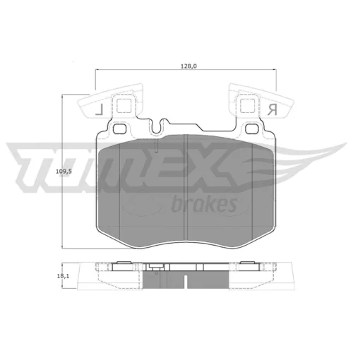 Sada brzdových platničiek kotúčovej brzdy TOMEX Brakes TX 60-32