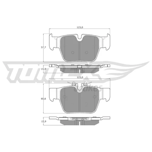 Sada brzdových platničiek kotúčovej brzdy TOMEX Brakes TX 60-35