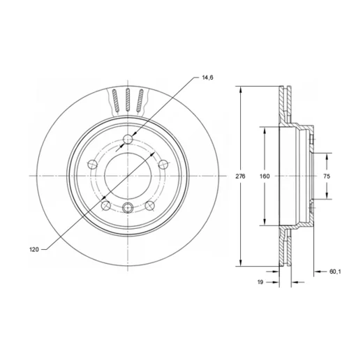 Brzdový kotúč TOMEX Brakes TX 71-57