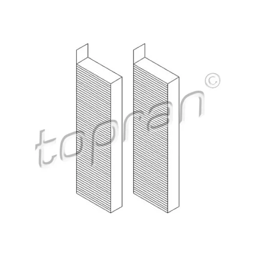Súprava filtrov, vzduch vnútorného priestoru TOPRAN 722 261