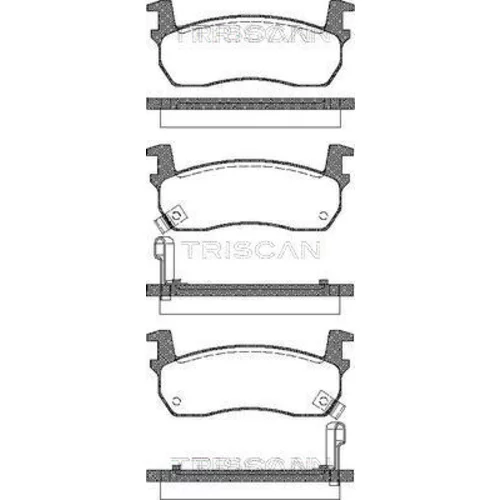 Sada brzdových platničiek kotúčovej brzdy TRISCAN 8110 14927