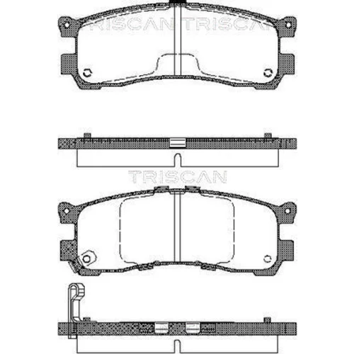 Sada brzdových platničiek kotúčovej brzdy TRISCAN 8110 50008