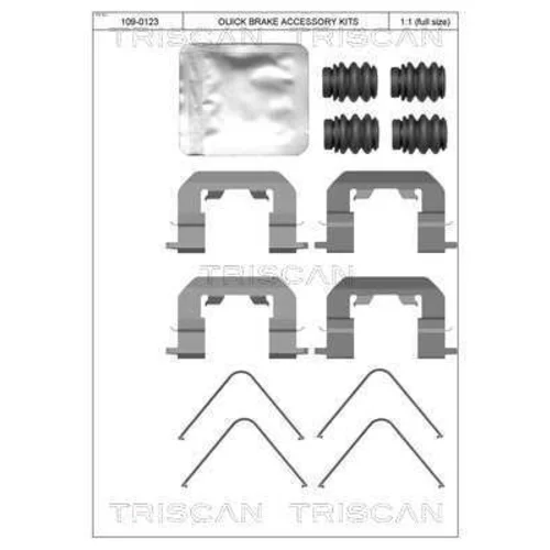 Sada príslušenstva obloženia kotúčovej brzdy TRISCAN 8105 431662