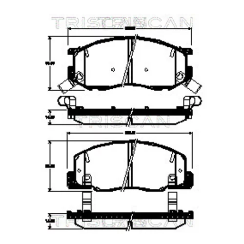 Sada brzdových platničiek kotúčovej brzdy TRISCAN 8110 13066
