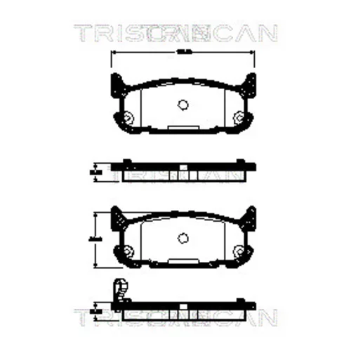 Sada brzdových platničiek kotúčovej brzdy TRISCAN 8110 50024