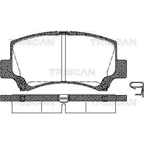 Sada brzdových platničiek kotúčovej brzdy TRISCAN 8110 69006