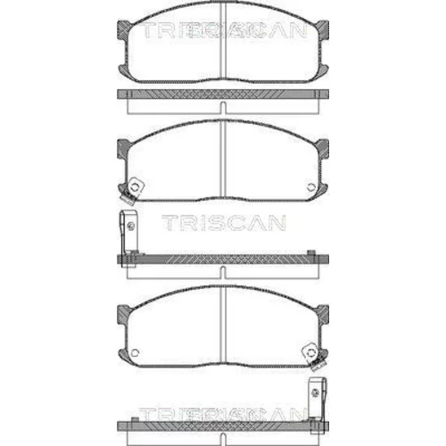 Sada brzdových platničiek kotúčovej brzdy TRISCAN 8110 10873