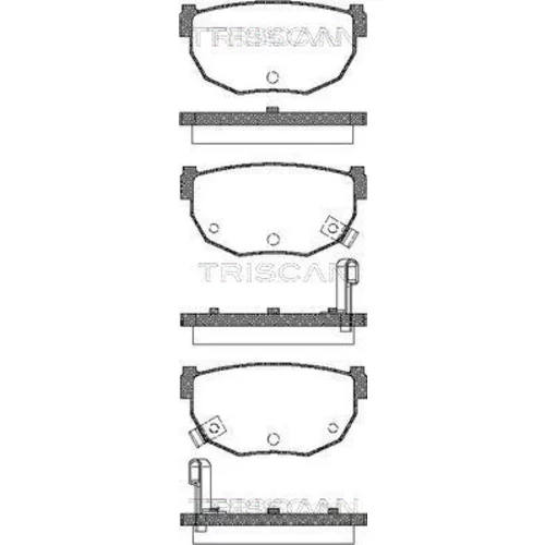 Sada brzdových platničiek kotúčovej brzdy TRISCAN 8110 14034