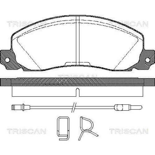 Sada brzdových platničiek kotúčovej brzdy TRISCAN 8110 25846