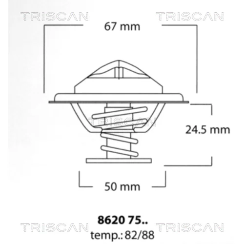 Termostat chladenia TRISCAN 8620 7588