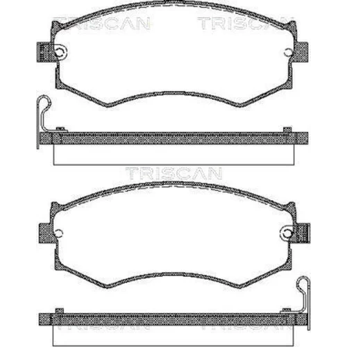 Sada brzdových platničiek kotúčovej brzdy TRISCAN 8110 14996