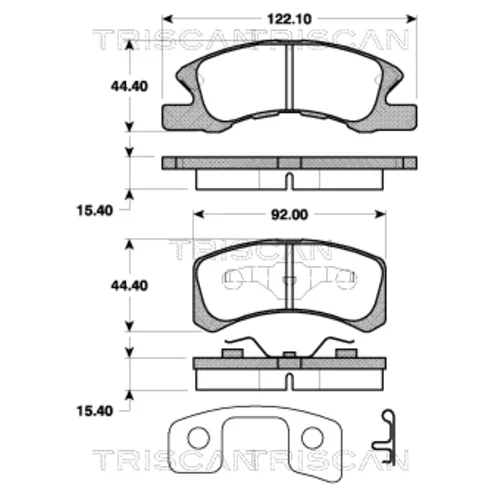 Sada brzdových platničiek kotúčovej brzdy TRISCAN 8110 41008