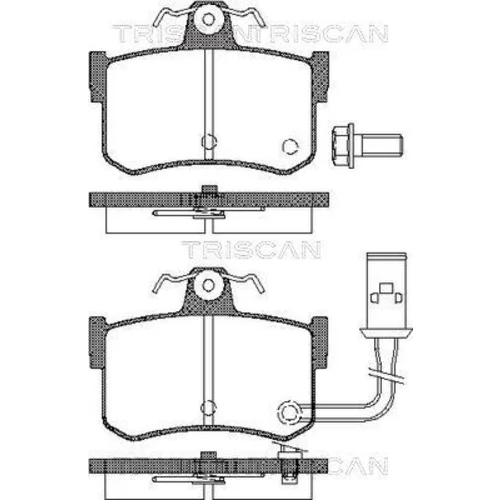 Sada brzdových platničiek kotúčovej brzdy TRISCAN 8110 10509