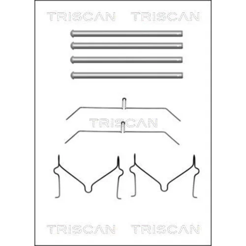 Sada príslušenstva obloženia kotúčovej brzdy TRISCAN 8105 131640