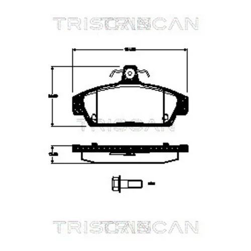 Sada brzdových platničiek kotúčovej brzdy TRISCAN 8110 17023