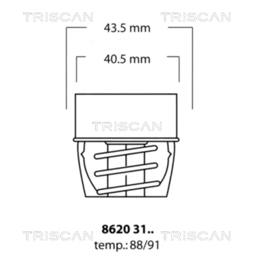 Termostat chladenia TRISCAN 8620 3191