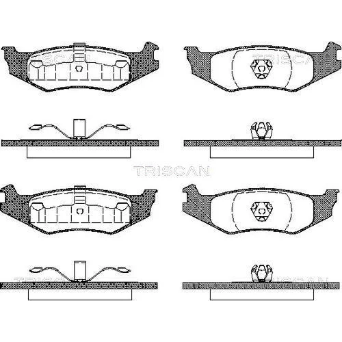 Sada brzdových platničiek kotúčovej brzdy TRISCAN 8110 10519